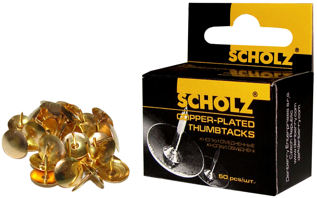 Кнопки SCHOLZ (4830SCH), металеві, оміднені, 50шт.